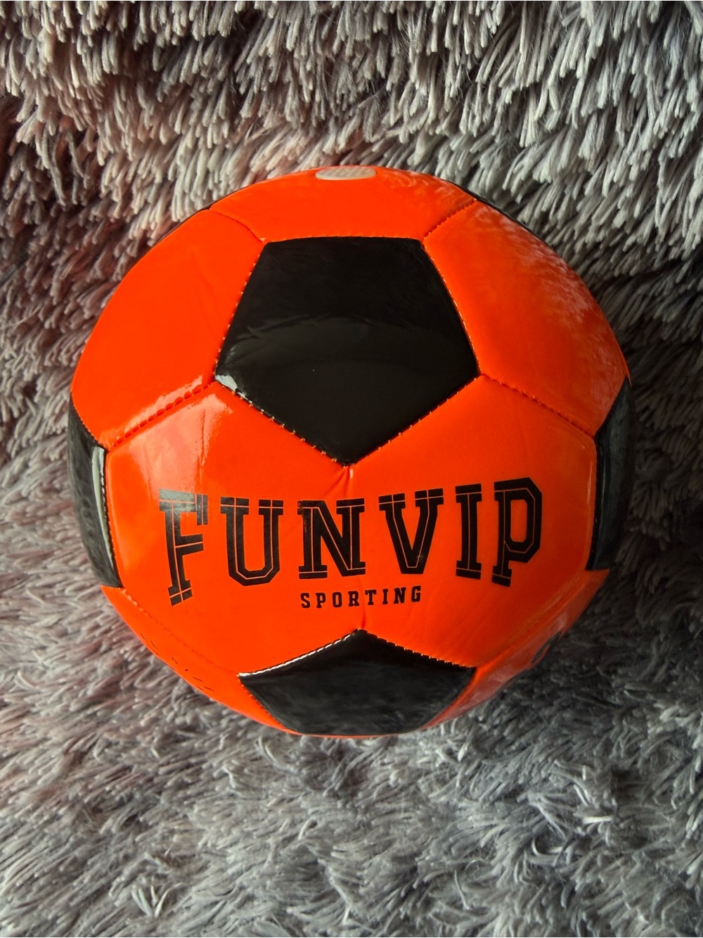 Orange & Black Kids Soccer Ball